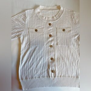 Women Gold Button Sweater